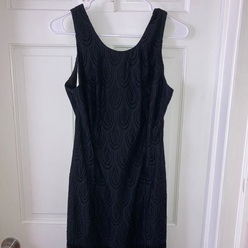 Lilly Pulitzer Black Lace Flapper Dress sz 6